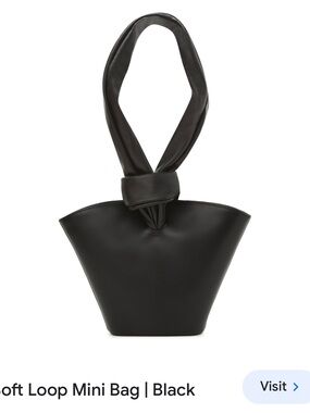 Little Liffner Black Leather Knot-Handle Tote
